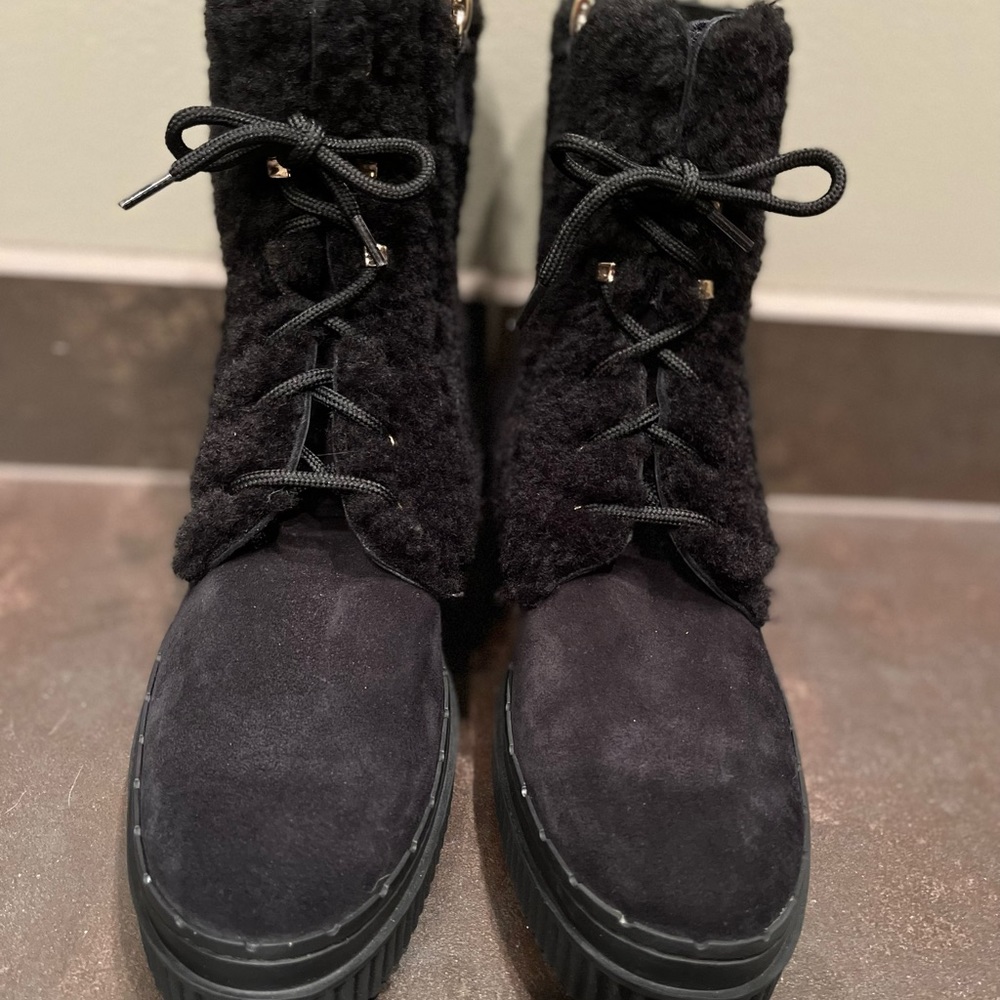 Tod’s Gomma Leon Genuine Shearling Lined Suede Boot Size 39 Made in Italy - Picture 8 of 15
